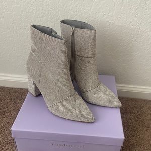 Sequin Heel Booties
